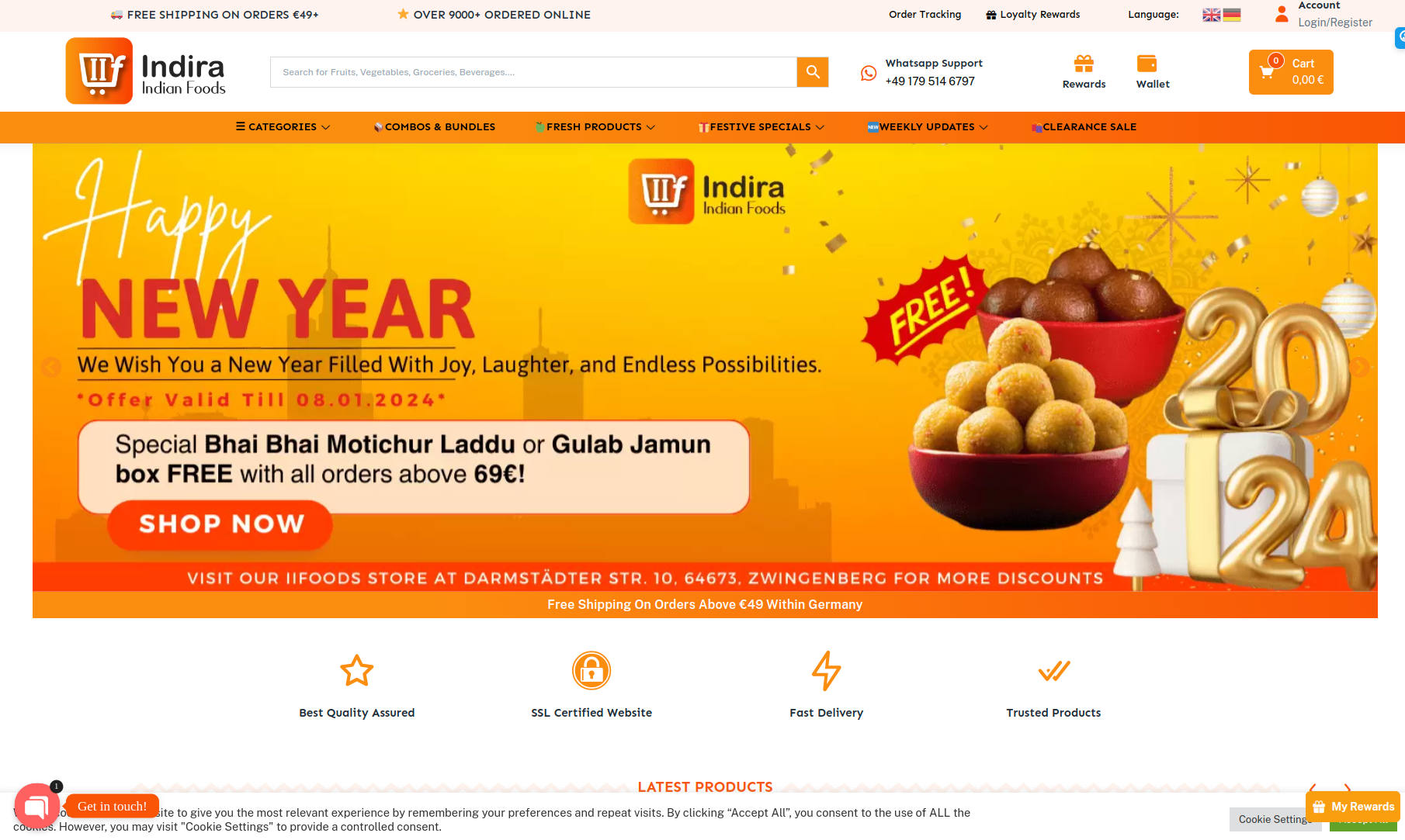 Indian groceries on iifoods (Home page of iifoods.de)